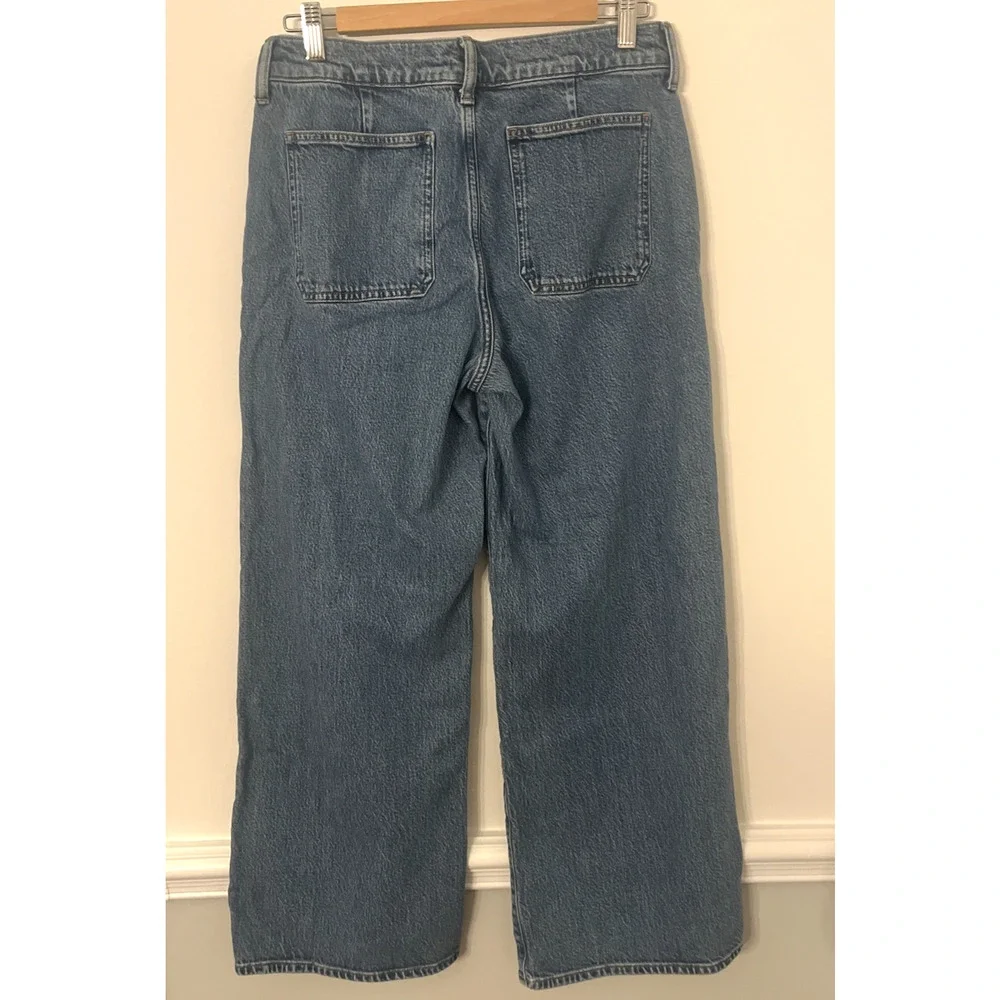 J. Crew Camp-Pocket Wide Leg Jeans For Women Size 27 Medium Wash